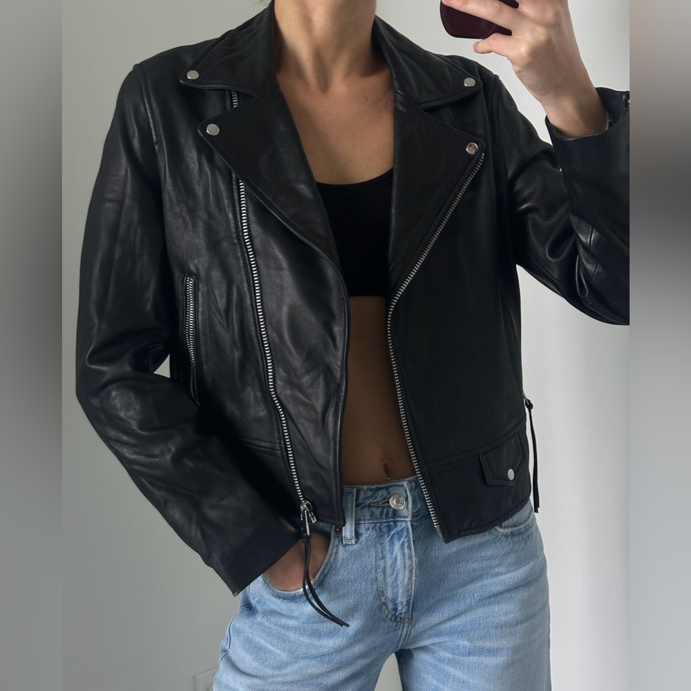 Mango leather jacket